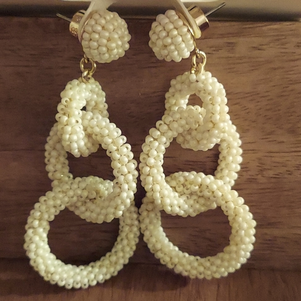 Banana Republic multi loop pearl earrings